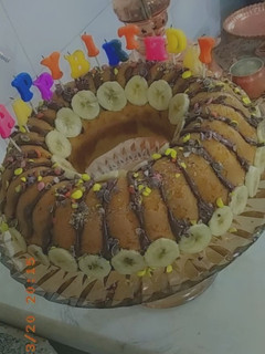 عکسی از دستور کیک گردو موز