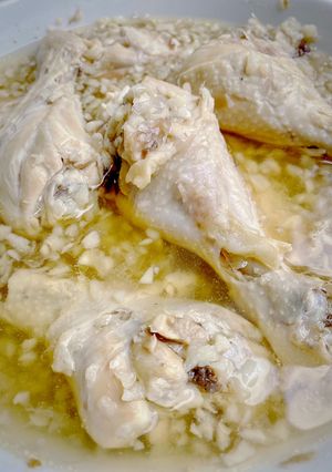 รูปของ ไก่กระเทียมนึ่งเหล้าโรง 40 ดีกรี v.2