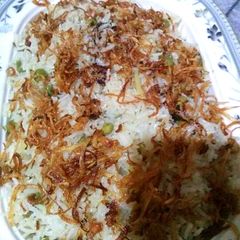 A picture of Garlic Mater Pulao with Koftay Aalu #CookpadApp.