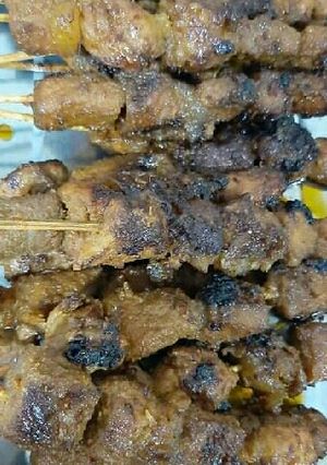 A picture of Indonesian Chicken satay.