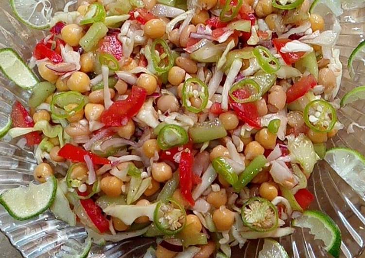 Easiest Way to Make Homemade Beans, Wite Grams healthy sAlaD 🥗