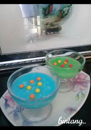 Foto resep Puding vanila dan pandan..