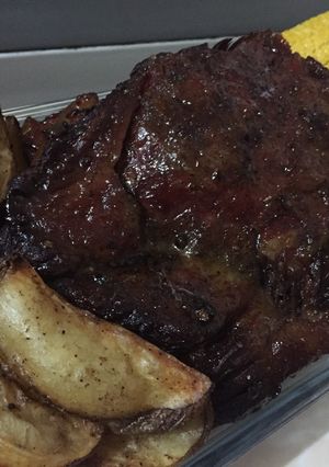 A picture of Bbq roasted beef.