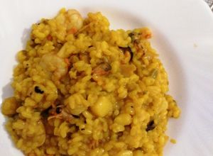 Una foto de Arroz meloso de marisco