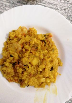Una foto de Arroz meloso de marisco