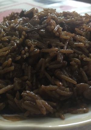 صورة لوصفة رز بالجوز ودبس الرمان