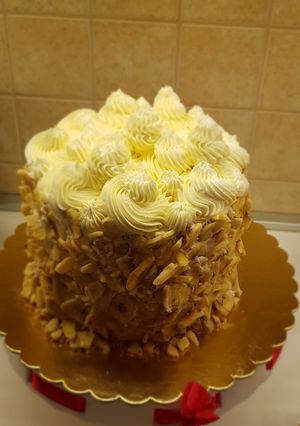 Banános-karamell torta recept fotója