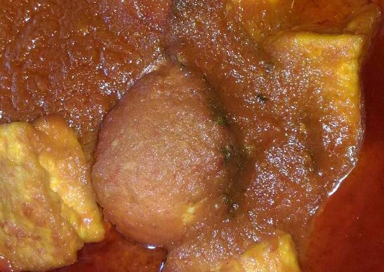 Balado telor tahu kuning