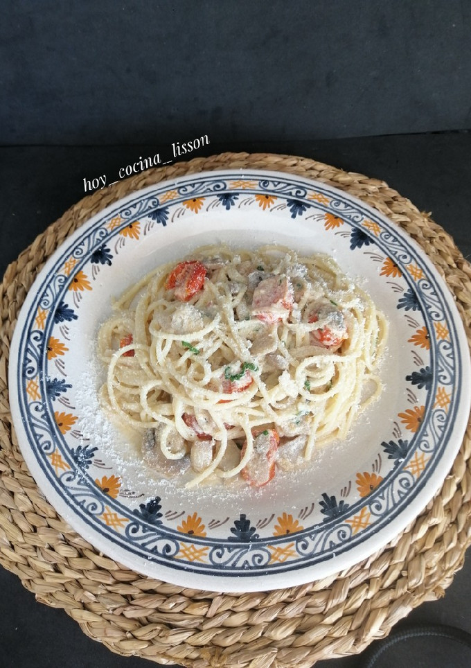 Una foto de Spaghetti con salsa de yogurt