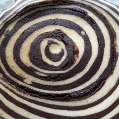A picture of Zebra pan cake.