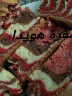 صورة لوصفة كيكة الزيبرا (المخططة)الوردي