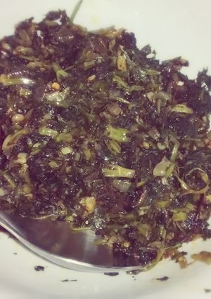 A picture of Water Spinach/Kolmir Saak Fry.