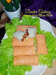 Foto resep Dadar Gulung Serundeng Abon Peda