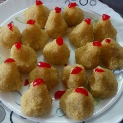 A picture of Khoya-rava modak.