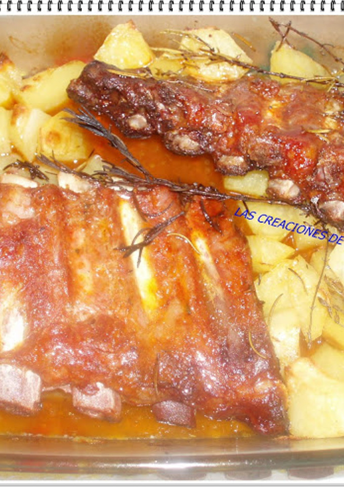 Una foto de Costilla adobada al horno