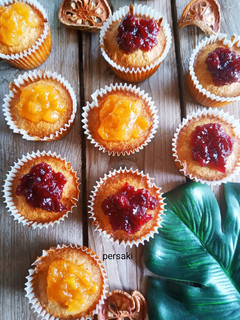 Φωτογραφία της συνταγής Muffins πορτοκαλιού με πολέντα και αμύγδαλο