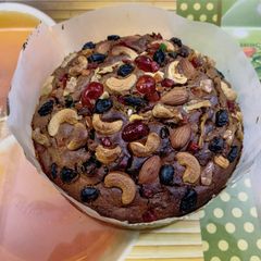 Eggless whole wheat jaggery plum cake A picture of Eggless whole wheat jaggery plum cake.