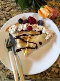 Mixed fruit crepe cake