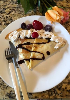 A picture of Mixed Fruit Crepe Cake.