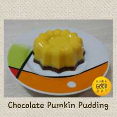 A picture of Pumkin Pudding / Puding Labu Kuning.