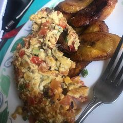 Fried Eggs and Plantain A picture of Fried Eggs and Plantain.