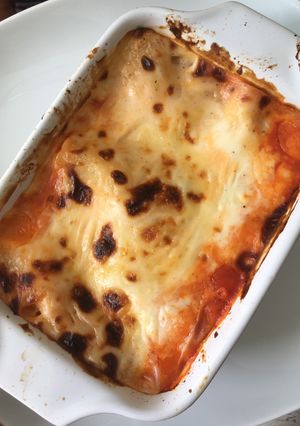 Una foto de Lasaña vegetariana de berenjena