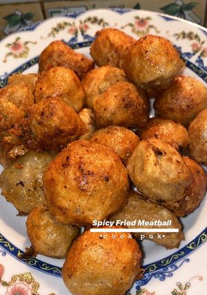 Foto resep #Spicy Fried Meatball No ribet by c o o k p u k