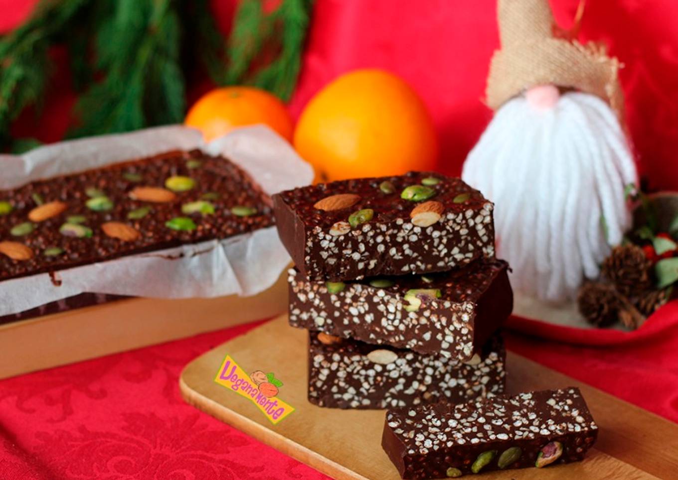 Turrón de Chocolate y Mijo, a la Naranja