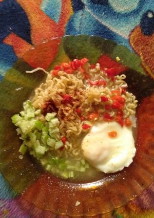 Foto resep Indomie rebus kari ayam seger&pedas