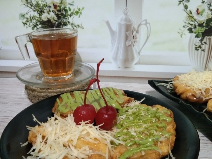 Resep Pisang goreng green Ju (green tea + keju) Anti Gagal