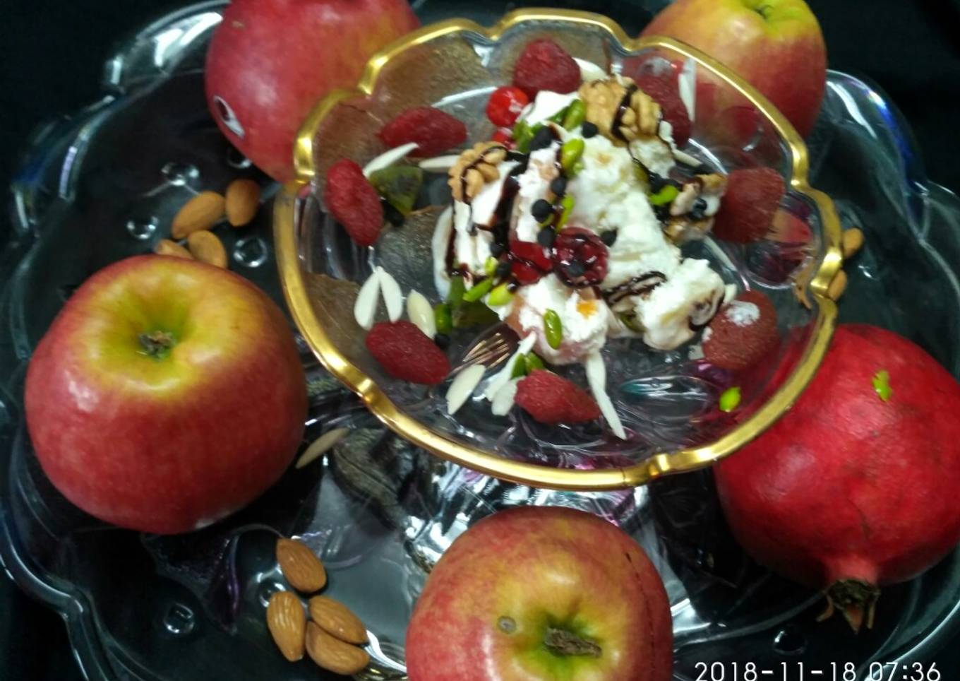 Choco Fruit Ice Cream with custard apple pulp