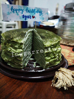 Foto resep Mille crepes matcha