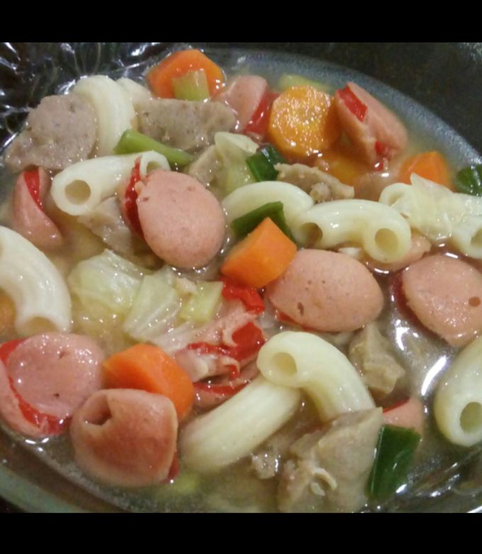 Foto resep Sop Sosis, Bakso, Macaroni