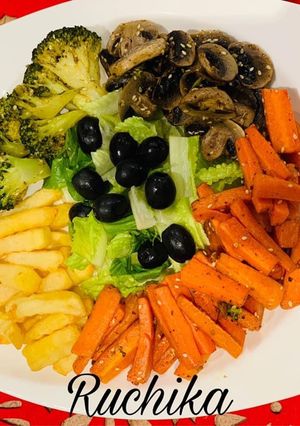 A picture of Colorful veg platter.