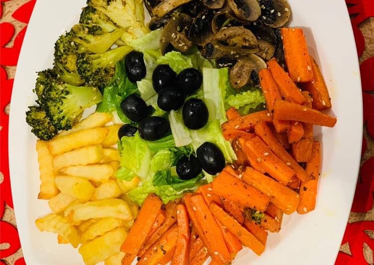 Colorful veg platter
