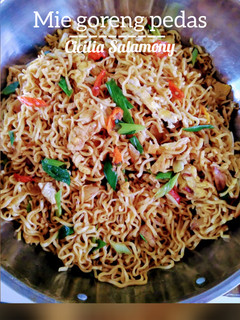 Foto resep 1. Mie goreng pedas