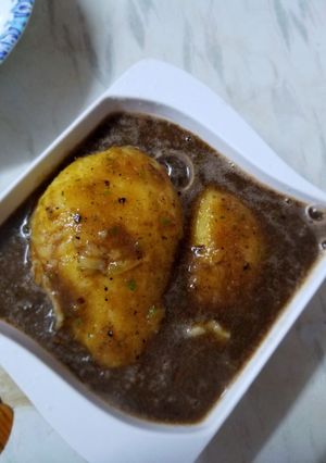 صورة لوصفة بطاطا مع الصوص الحامض