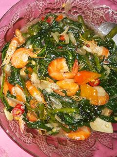Foto resep Cah kangkung udang