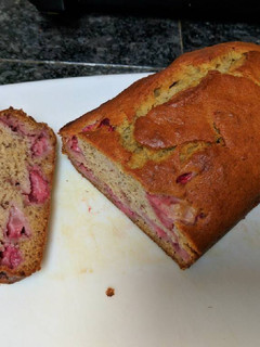 A picture of Strawberry Banana Bread.