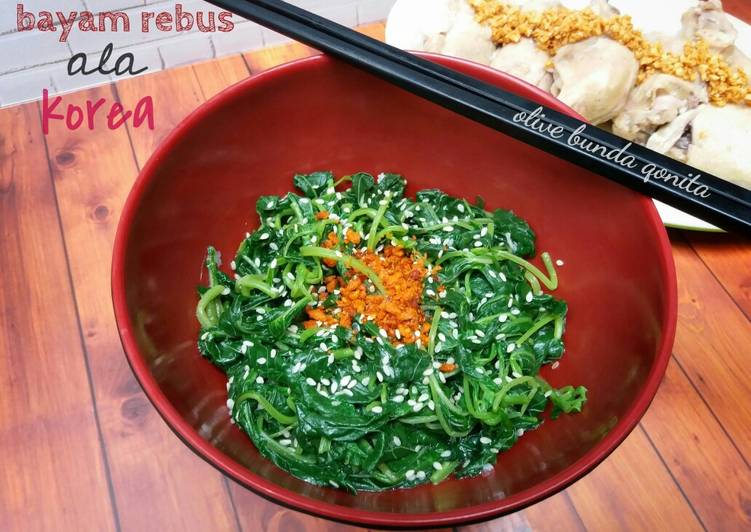 Bayam rebus ala korea