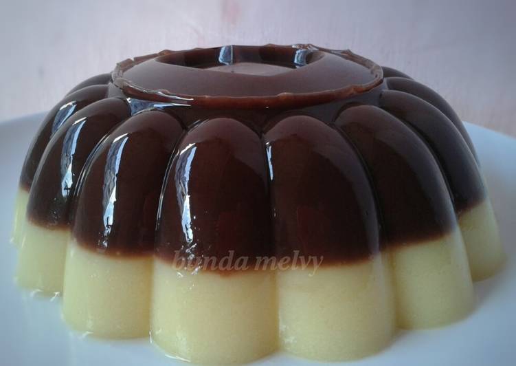 Puding Jagung Lapis Coklat