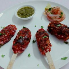 A picture of Sabudana Seekh Kebab.