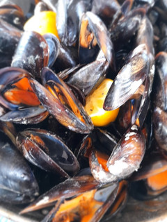 Una foto de Mejillones en la barbacoa
