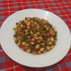 Maize and Green pease Githeri A picture of Maize and Green pease Githeri.