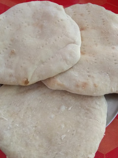 A picture of Homemade pizza base.