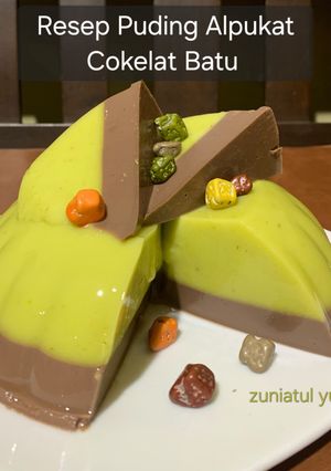 Foto resep Resep Puding Alpukat Cokelat Batu