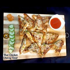 Thai Chicken Cheezy Toast A picture of Thai Chicken Cheezy Toast.