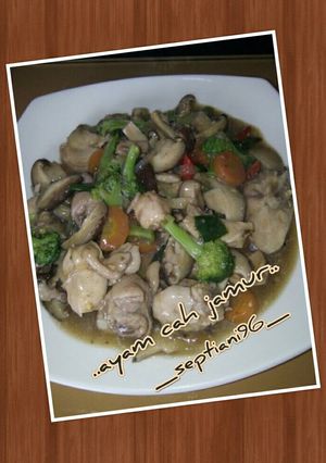 Foto resep Ayam cah jamur