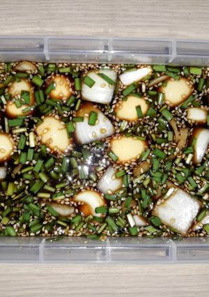 Hình của món Trứng ngâm nước tương.