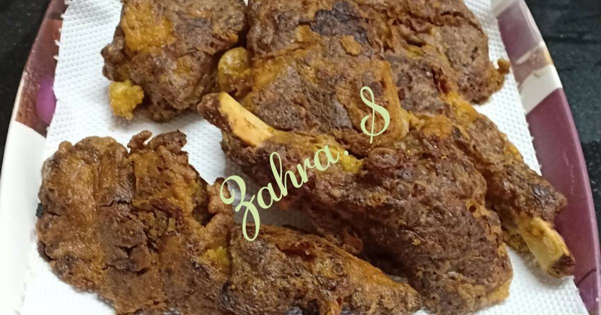 Mutton Chops fry Recipe by Zahra Shaikh Cookpad